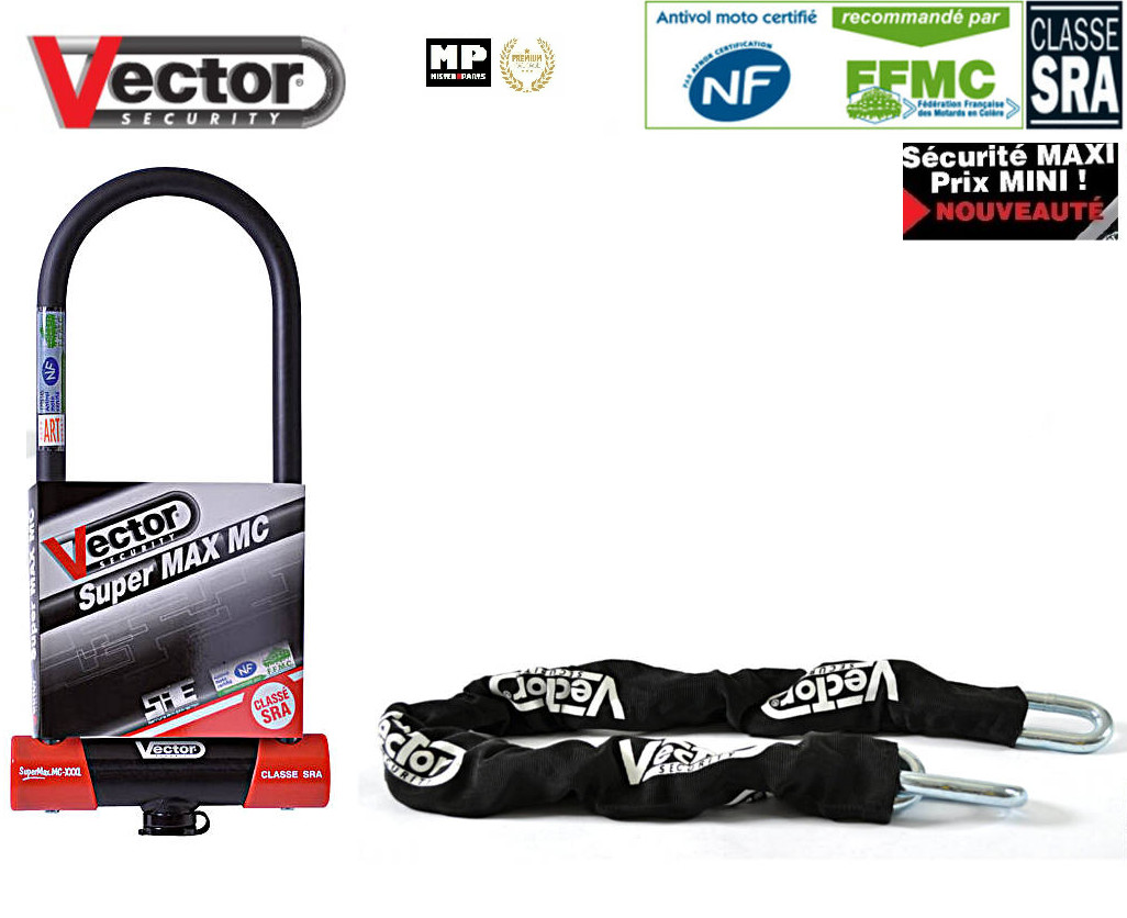 Antivol SRA chaine 125x325 contre le vol de moto et scooter en ville