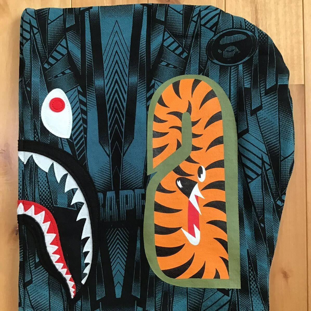 BAPE SPEED RACER SHARK FULL ZIP HOODIE Blue A Bathing Ape Size L