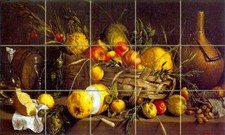 21.25 x 12.75 Art Mural Ceramic Still Life Backsplash Fruit Tile 332