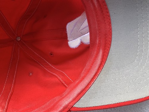 Bridgestone Golf Cap Hat Strapback Red White Cotton Embroidered Logo READ - Picture 9 of 11