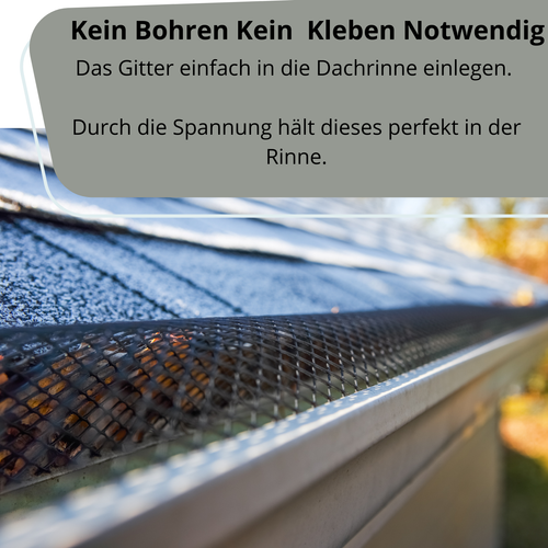 Laubschutz Dachrinnenschutz Laubschutzgitter für Dachrinne Laubstop Gitter 2m 6m - Bild 4 von 8