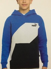 Puma Boys Large 14/16 Hooded Sweatshirt - Blue and White