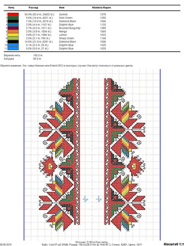 Machine embroidery design Cross stitch folk pattern Ethnic ornament Vintage - Picture 4 of 7