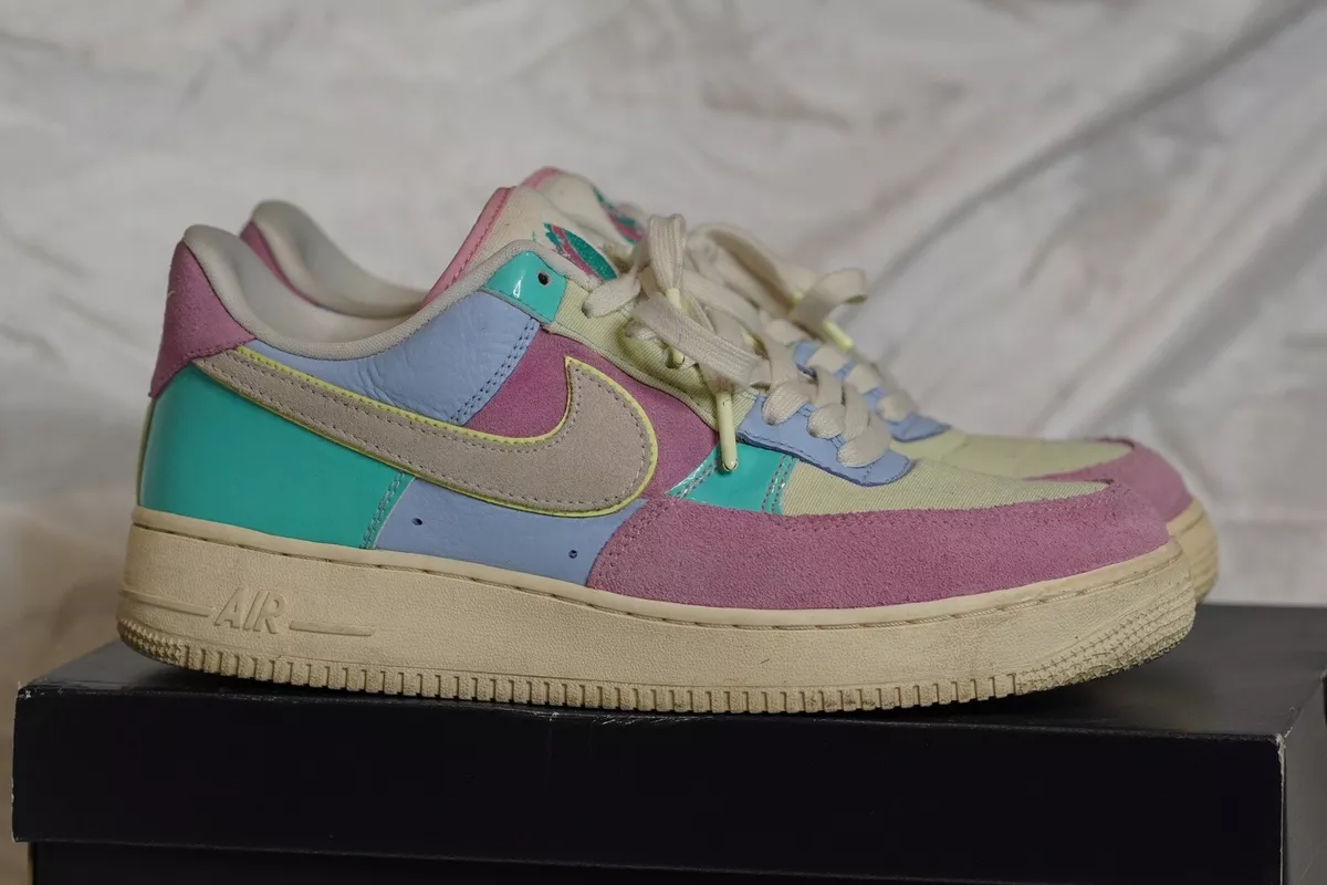 Gallina el primero diente Size 9.5- Nike Air Force 1 Low Spring Patchwork 2018 (Easter Egg) | eBay