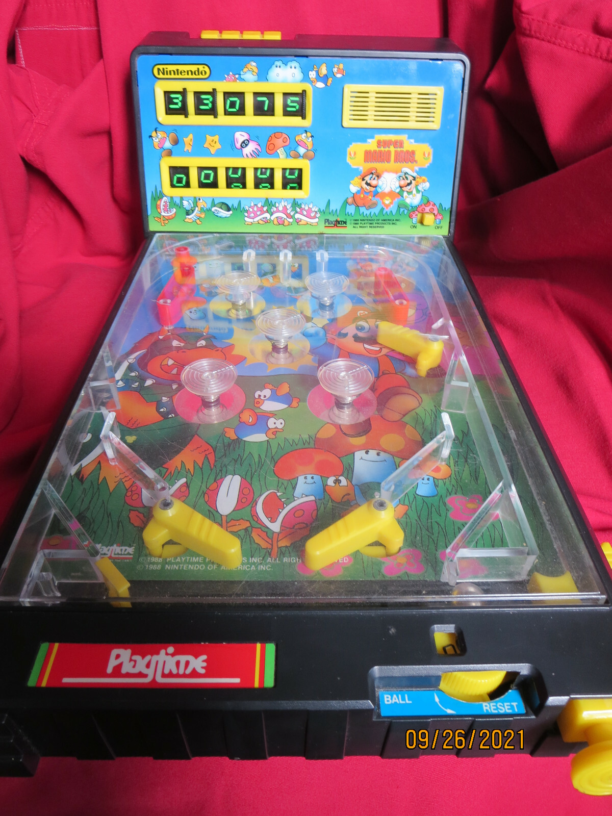 Playtime Super Mario Brothers Pinball Game 1988 eBay