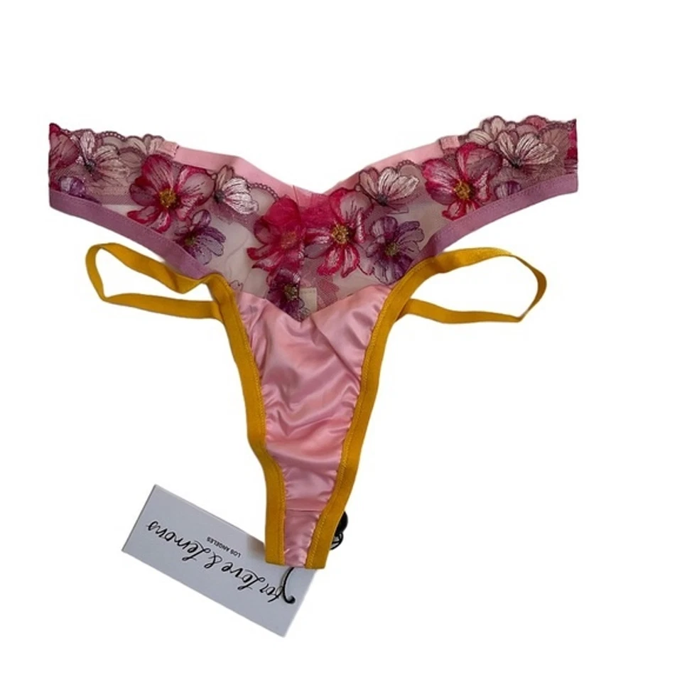 For Love & Lemons Tanga Para Mujer XXS Rosa Floral Bikini Nuevo Con Etiquetas Sexy Foto 2 de 4