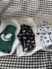3 Pack Michigan State University Licensed NCAA Washable Resuable Face Mask Cover
