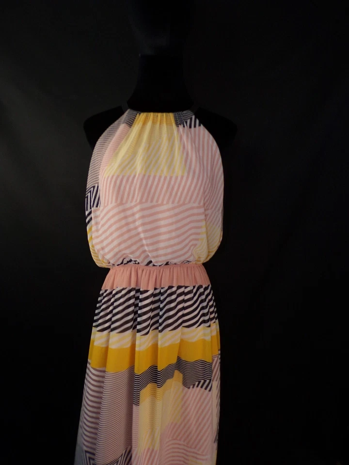 Vestido Halter Largo Fluido Vince Comuto Talla 6 Atado Trasero Foto 2 de 4