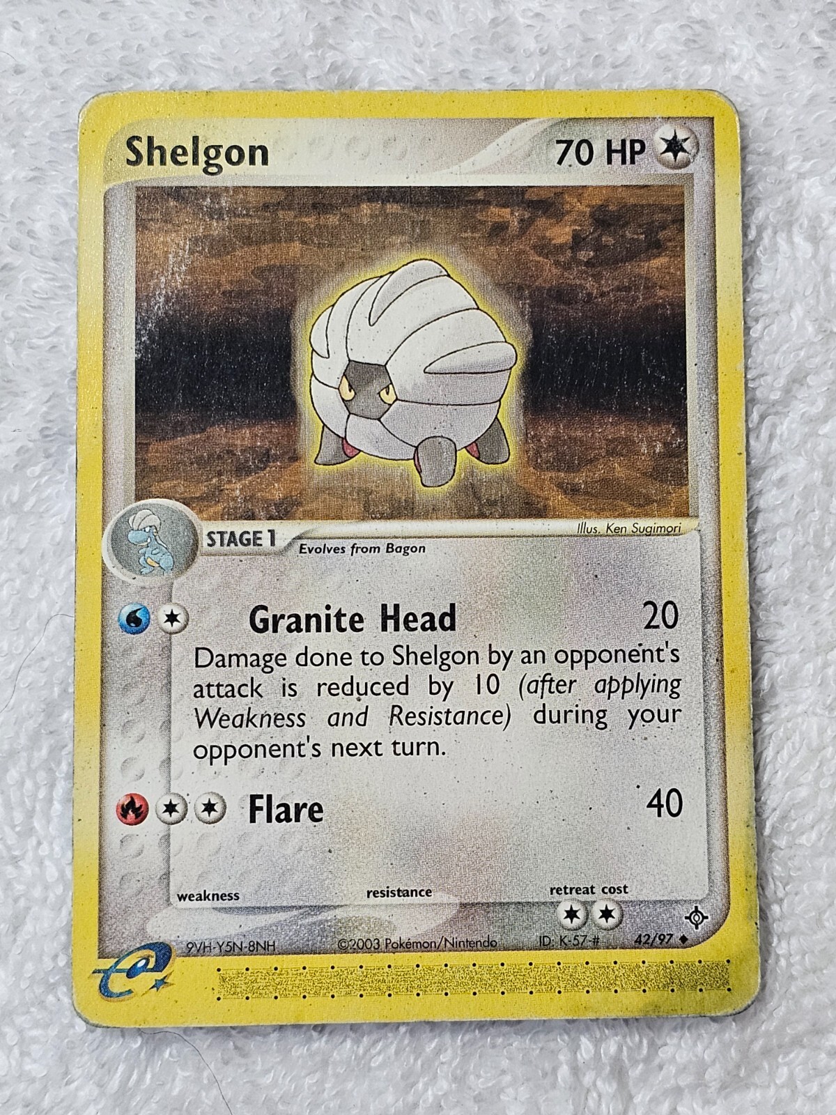Pokemon TCG Shelgon - 42/97 - Dragon (DR) 2003 Card U Moderate Play
