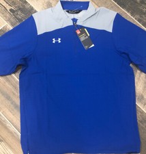  60 Under Armour Storm Triumph Baseball Cage Jacket Men  s Small Blue 1287619