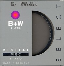 B+W 67mm MRC 101M Solid Neutral Density 0.3 Filter (1 Stop) 12622