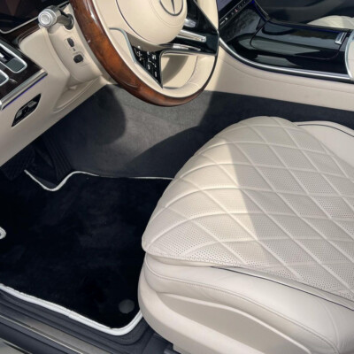 2021 - 2024 Schafsfell Fußmatten Kissen Passt W223 Mercedes Maybach S580 S680