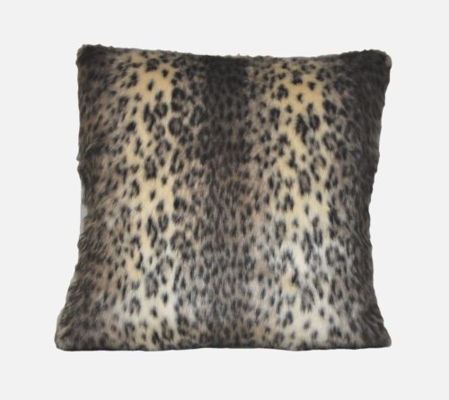 Faux fur brown cheetah decorative throw pillow for sofa - Picture 1 of 1