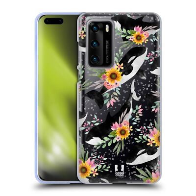 HEAD CASE DESIGNS FLORAL MARINE MAMMALS SOFT GEL CASE FOR HUAWEI PHONES 4