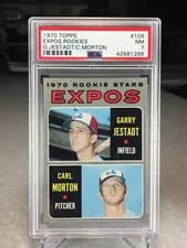 1970 Topps Expos Rookies Garry Jestadt Carl Morton #109 - PSA 7