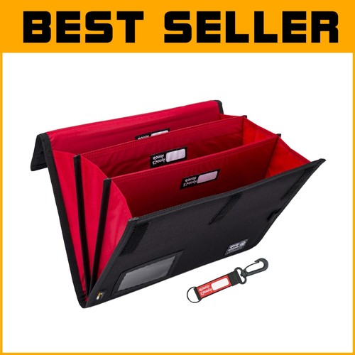 Durable Expandable Accordion File Folder – Portable Document Organizer in Black