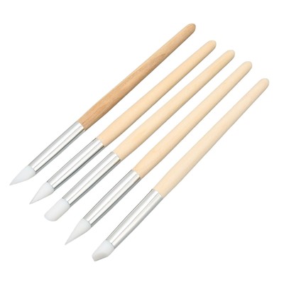 5pcs Watch Dial Cleaning Tool Multi Functional Silicone Scratch Brush Pen Set