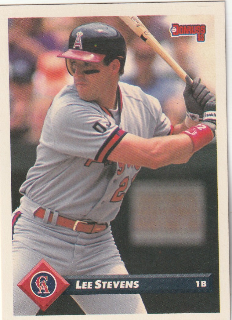 FREE SHIPPING-MINT-1993 Donruss Lee Stevens #65 PLUS ANGELS BONUS CARDS
