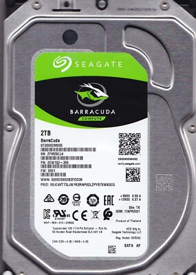 ST2000DM005 p/n: 2CW102-300 s/n: ZFM f/w: 0001 APR 2021 TK 2TB SATA 3.5'' Seagate