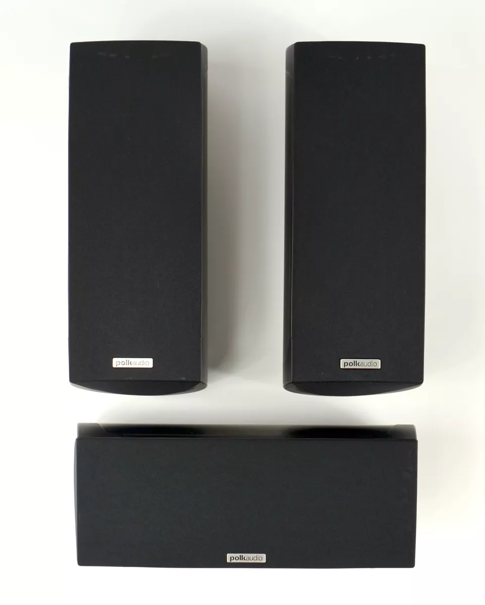 POLK AUDIO 2 RM201 SAT 1 RM202 CC Speakers with Bolt on Wall