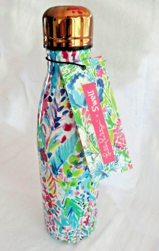 NWT Lilly Pulitzer Therma S'well 2010 Catch the Wave Water Bottle Stainless 17oz
