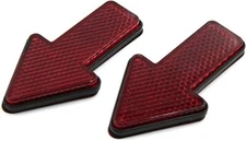  2pcs Red Arrow Shape Reflective Plate Car Mini Warning Reflector