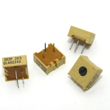 ( 4 PCS ) Clarostat Trim Pot 363P 2.5K Ohm Through Hole One Turn Cermet 10mm NOS