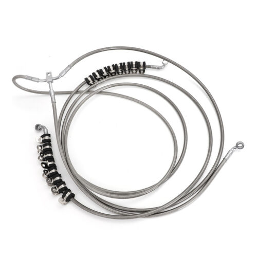 For Can-Am Maverick X3 Turbo RR 72'' Rear Brake Hose Line Kit Braided 2017-2023 - Picture 4 of 9