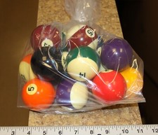 pool table billiard table 2-1/4" balls - set of 15 - cleaned -  1 thru 15