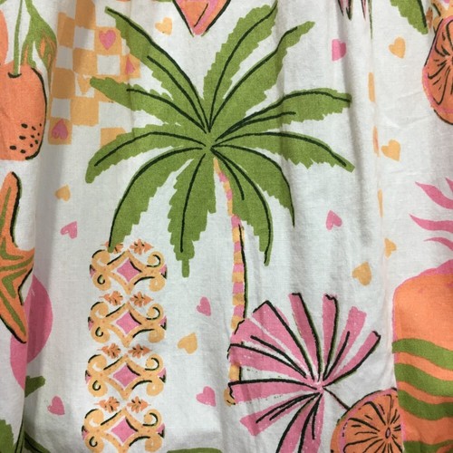 Japna Women's Cotton Sun Dress Size Large Beachy Print Vacation Smocking NEW - Picture 3 of 11