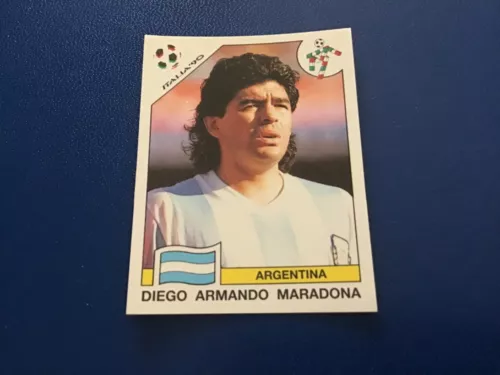 PANINI WORLD CUP ITALIA 90 🇮🇹 DIEGO ARMANDO MARADONA 🇦🇷 # 128 COME FOTO