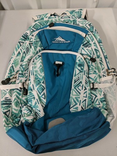 High Sierra Blue/White/Green Backpack 