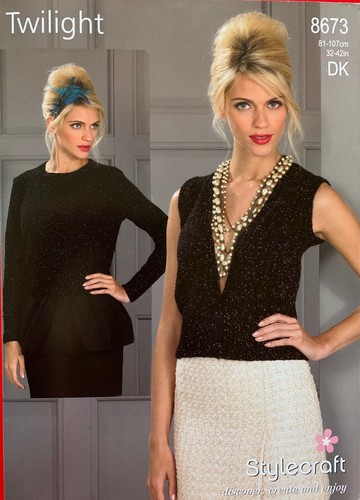 STYLECRAFT 8673 TWILIGHT LADIES SWEATER & WAISTCOAT DK Knitting Pattern DK - Picture 1 of 2