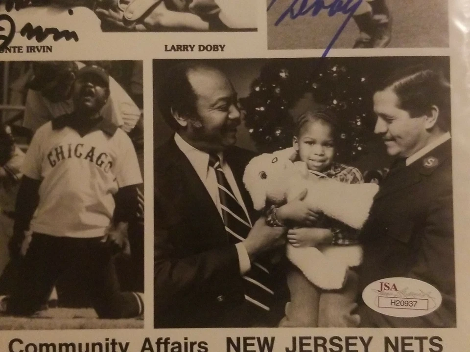 Larry Doby And Monte Irvin 8×10 Autographed Photo JSA Authenticated MLB HOF - Image 3 of 4