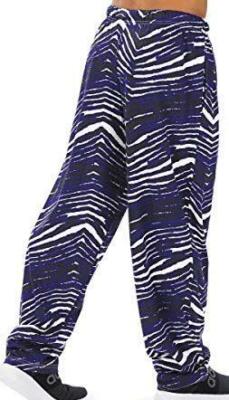 Zubaz Baltimore Ravens Men's Size M through 3XL Zebra Print Pants - Main Image