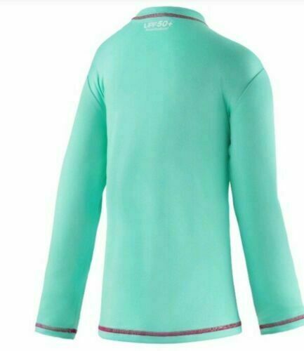 NEW- Speedo CB JUNIOR Long Sleeve Rash Guard COCKATOO LARGE - Picture 2 of 2