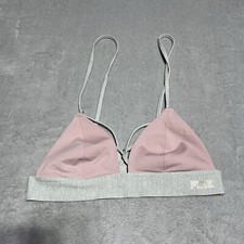 Victoria Secret Bralette Womens Small Bonded Gray Pink Strappy