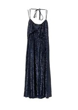 NWT EXPRESS dress size XS blue sequins long cocktail evening dress sparkle maxi