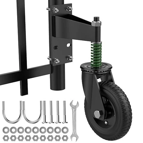 Double Gates Rotation Spring Loaded HEAVY DUTY Casters 2x Gate Wheels Swing - Picture 10 of 17