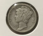 1921-D Mercury Dime, Key Date, Low Mintage, Free Shipping.