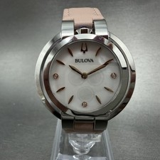 Reloj Bulova Rubaiyat Mujer 35mm Esfera MOP Acero Inoxidable Diamante 96P197