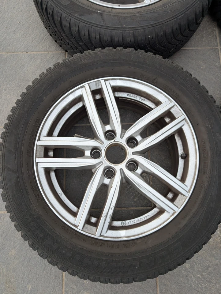 Winterkomplettradsatz Alu. VW KBA 50233 6,5Jx16H2 ET41 LK5X112 215/60R16 99H - Bild 3 von 4