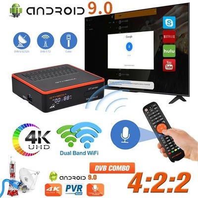 4K UHD Android Satelliten/Kabel/Terrestrischer DVB TV SAT 4:2:2 Receiver 5G WLAN