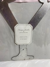 Pottery Barn Kids Monique Lhuillier Hanging Ribbon Silver Shiny Letter "Y" New