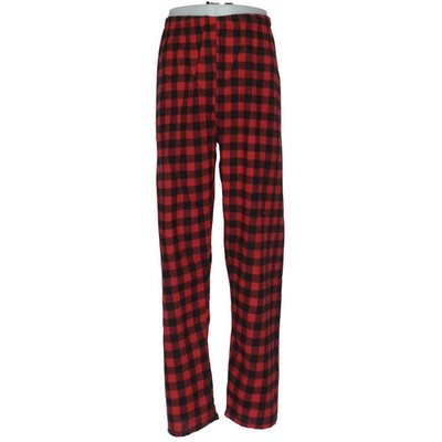 Pyjamahose, Größe: XXL, Rot/Schwarz, Baumwolle/Polyester, Karo, Flanell #OAe