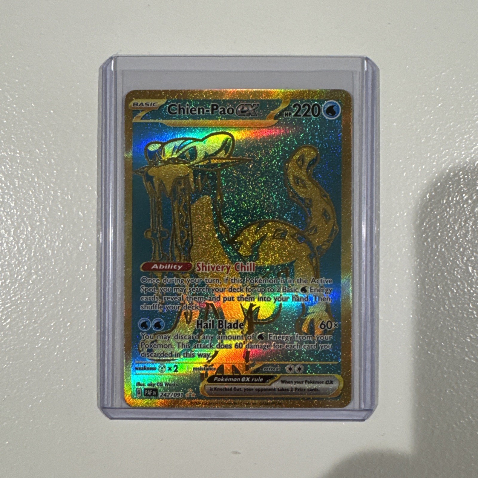 Chien-Pao ex Hyper Rare SV: Paldean Fates 242/091 NM