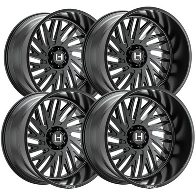 (Set-4) Hostile H131 Syclone 20x10 6x5.5'' -19mm Satin Black Wheels Rims 20'' Inch