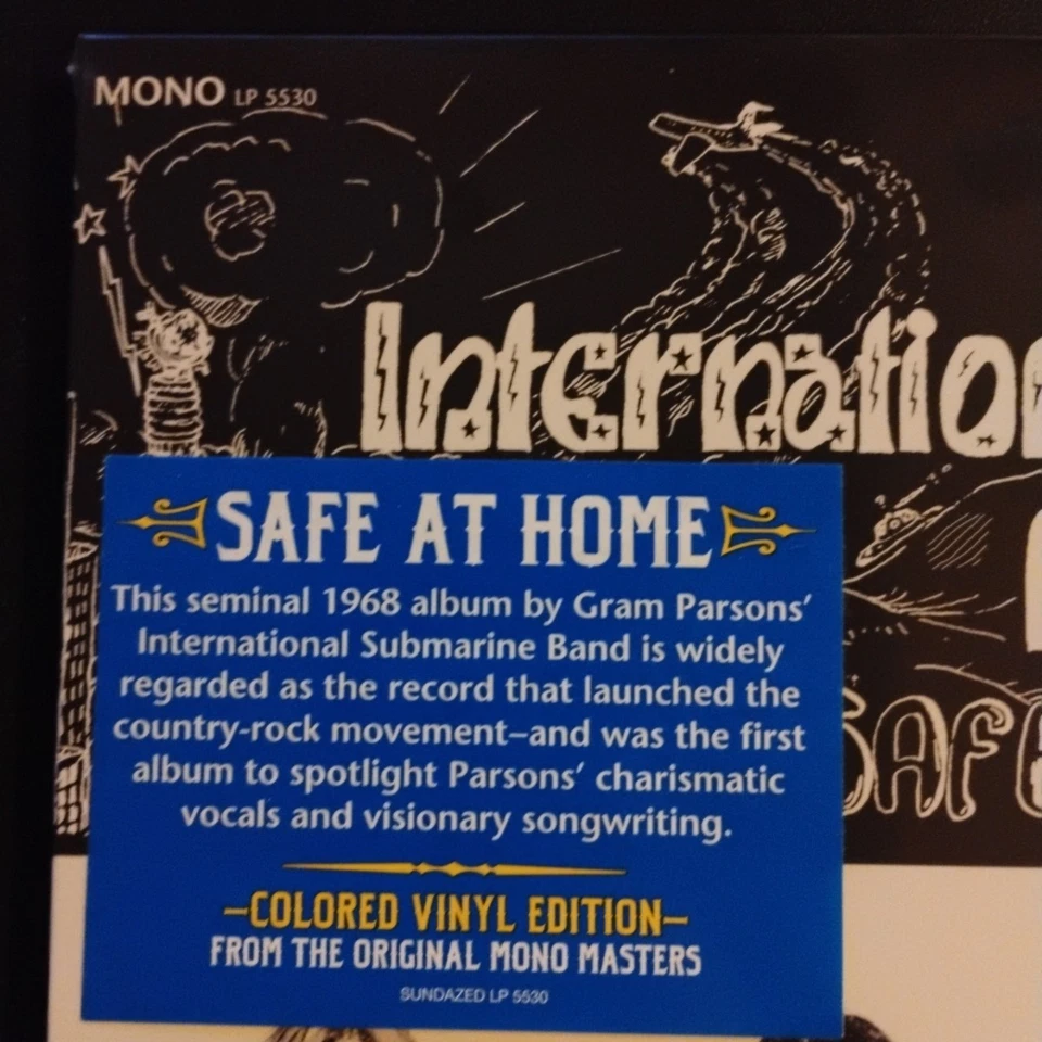 International Submarine Band - Safe at Home - White Vinyl, Sealed GRAM PARSONS - Image 3 of 3