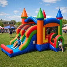 Commercial Inflatable Bounce House Dual Lane ...