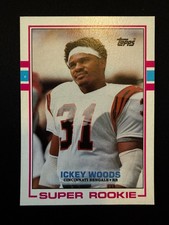 Ickey Woods 1989 Topps #27 Rookie NFL Bengals Card Centered Sharp Corners NM-MT+. rookie card picture